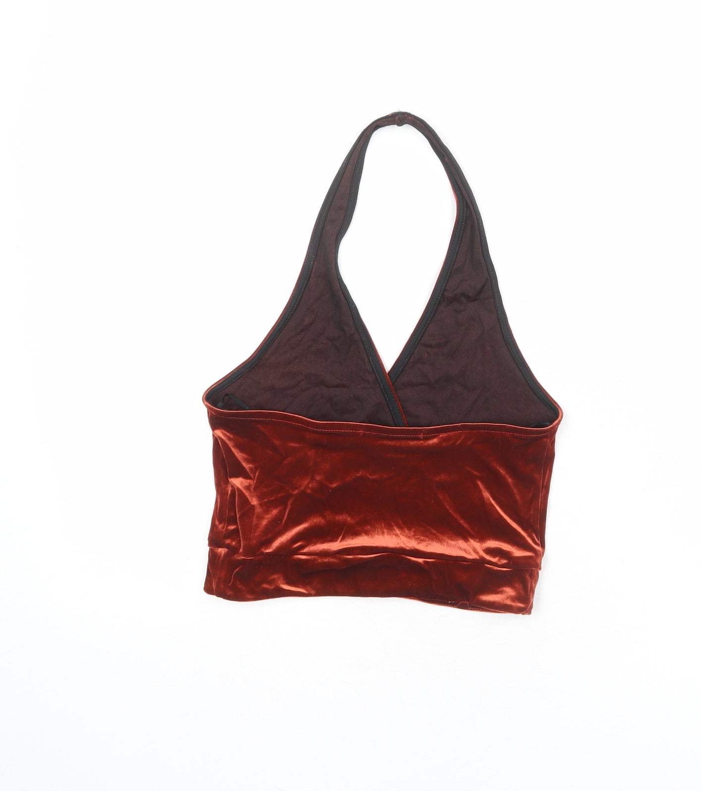 Cooperative Womens Orange Polyester Cropped Tank Size XS Halter