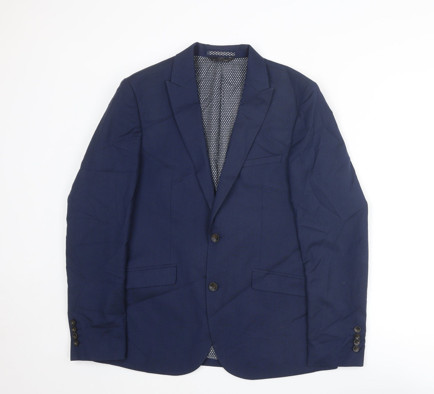 Marks and Spencer Mens Blue Polyester Jacket Suit Jacket Size 38 Regular