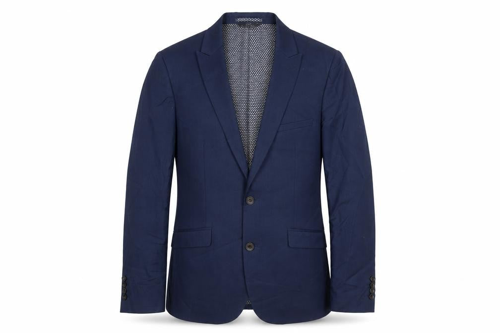 Marks and Spencer Mens Blue Polyester Jacket Suit Jacket Size 38 Regular