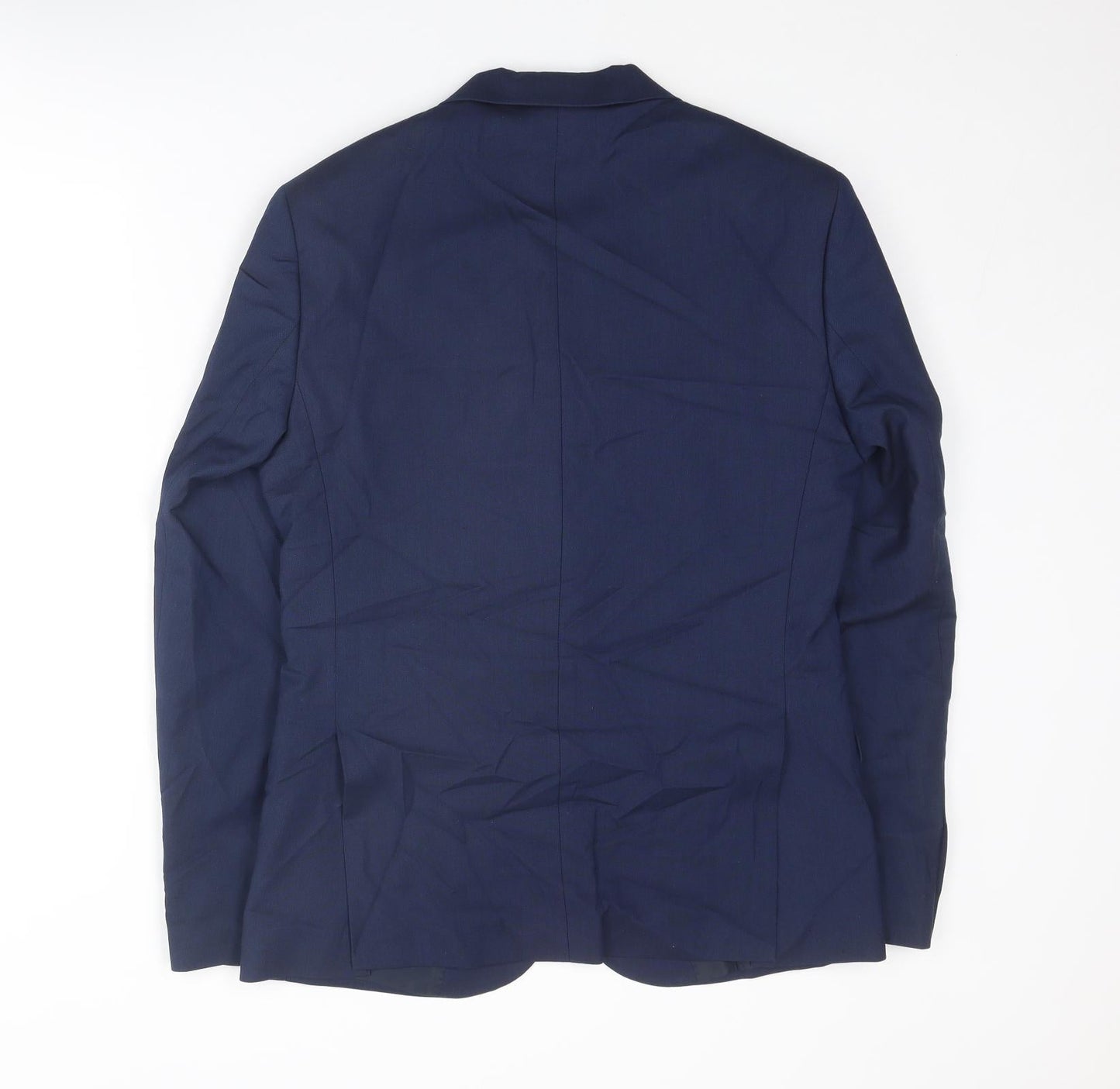 Marks and Spencer Mens Blue Polyester Jacket Suit Jacket Size 38 Regular