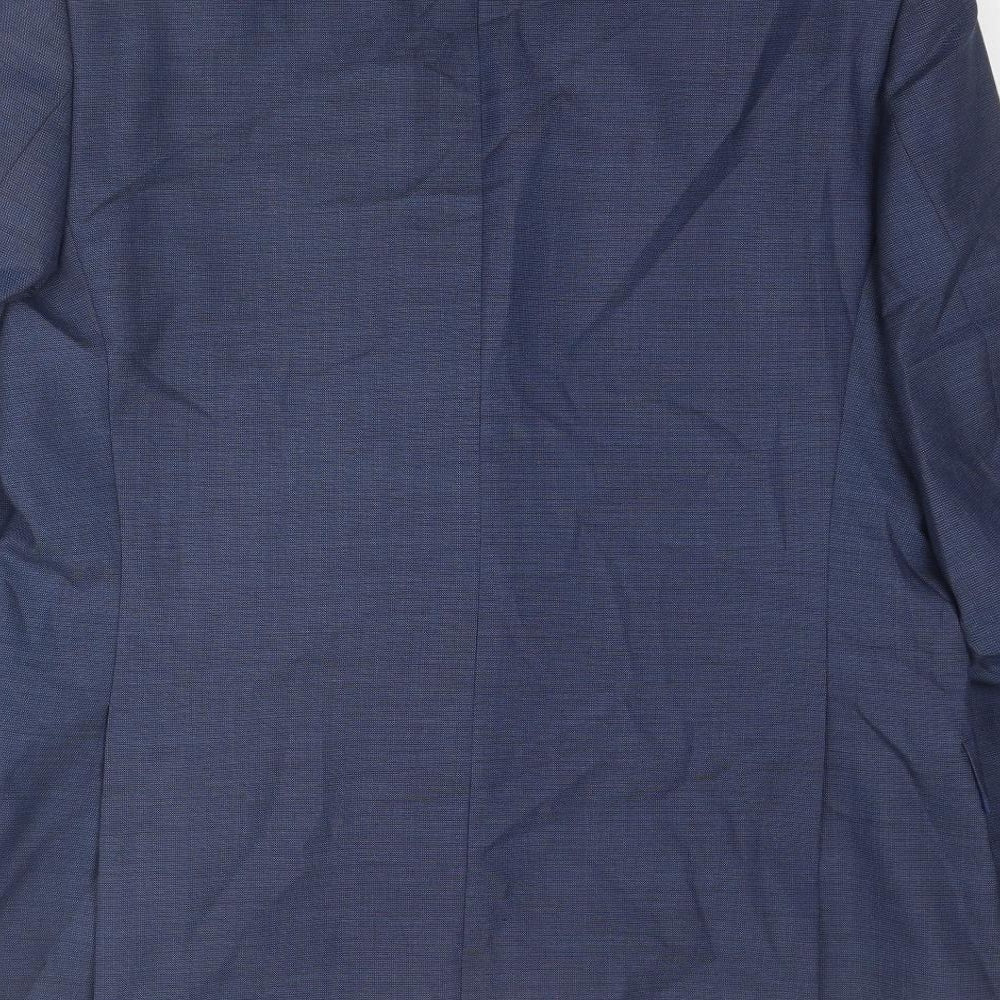 Marks and Spencer Mens Blue Wool Jacket Suit Jacket Size 44 Regular