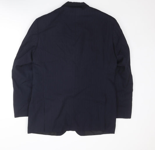 St Michael Mens Blue Wool Jacket Suit Jacket Size 40 Regular