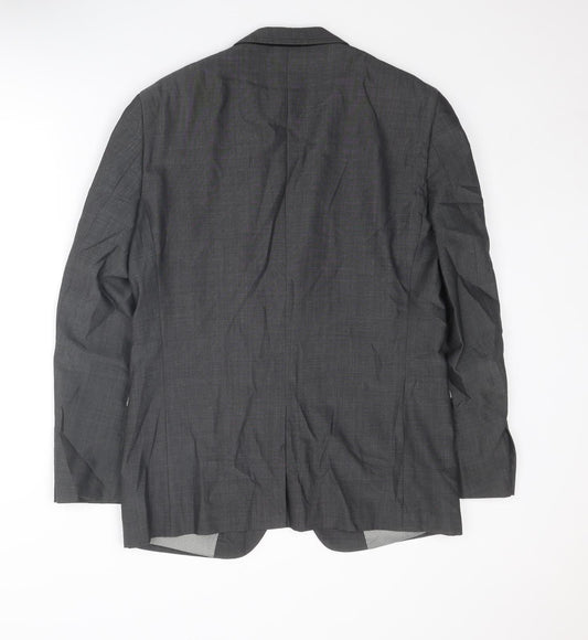 NEXT Mens Grey Wool Jacket Suit Jacket Size 40 Regular