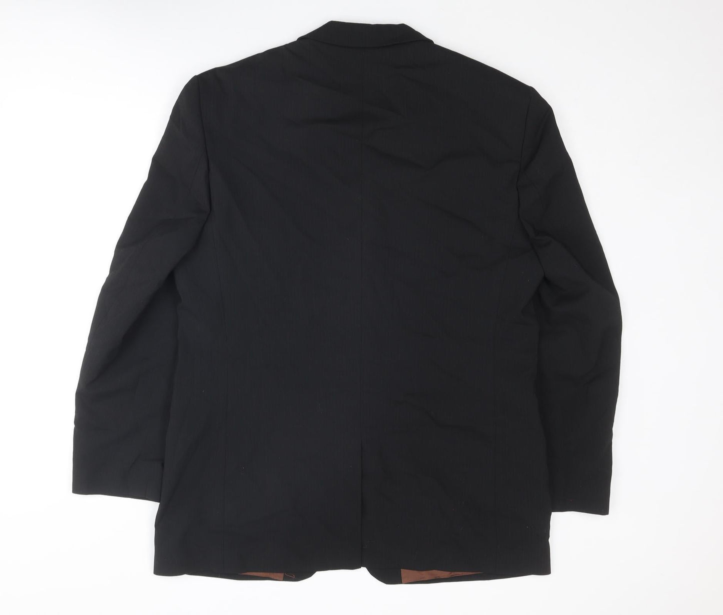 Karl Jackson Mens Black Polyester Jacket Suit Jacket Size 42 Regular