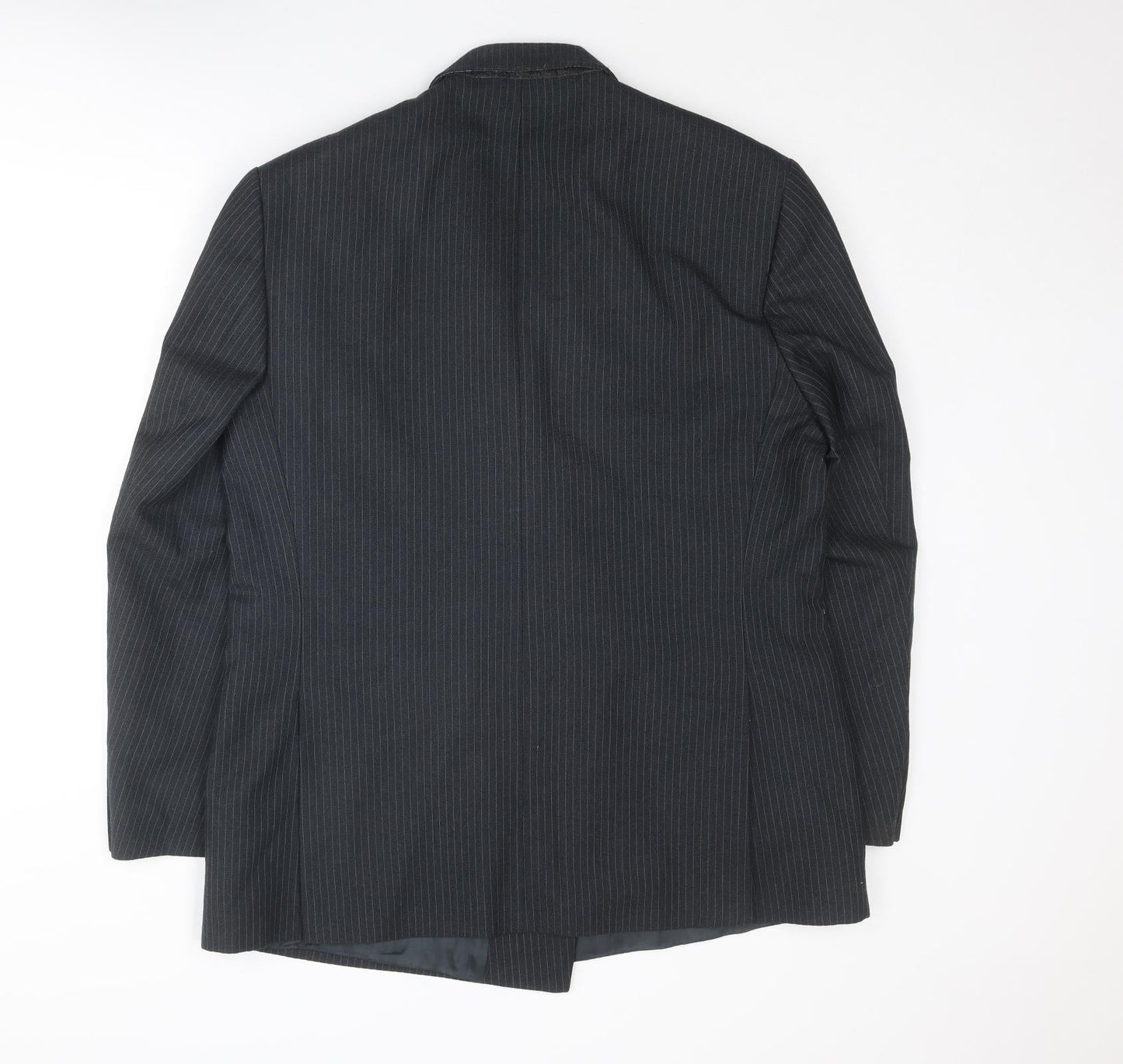 Daniel Drescott Mens Grey Striped Wool Jacket Suit Jacket Size 44 Regular