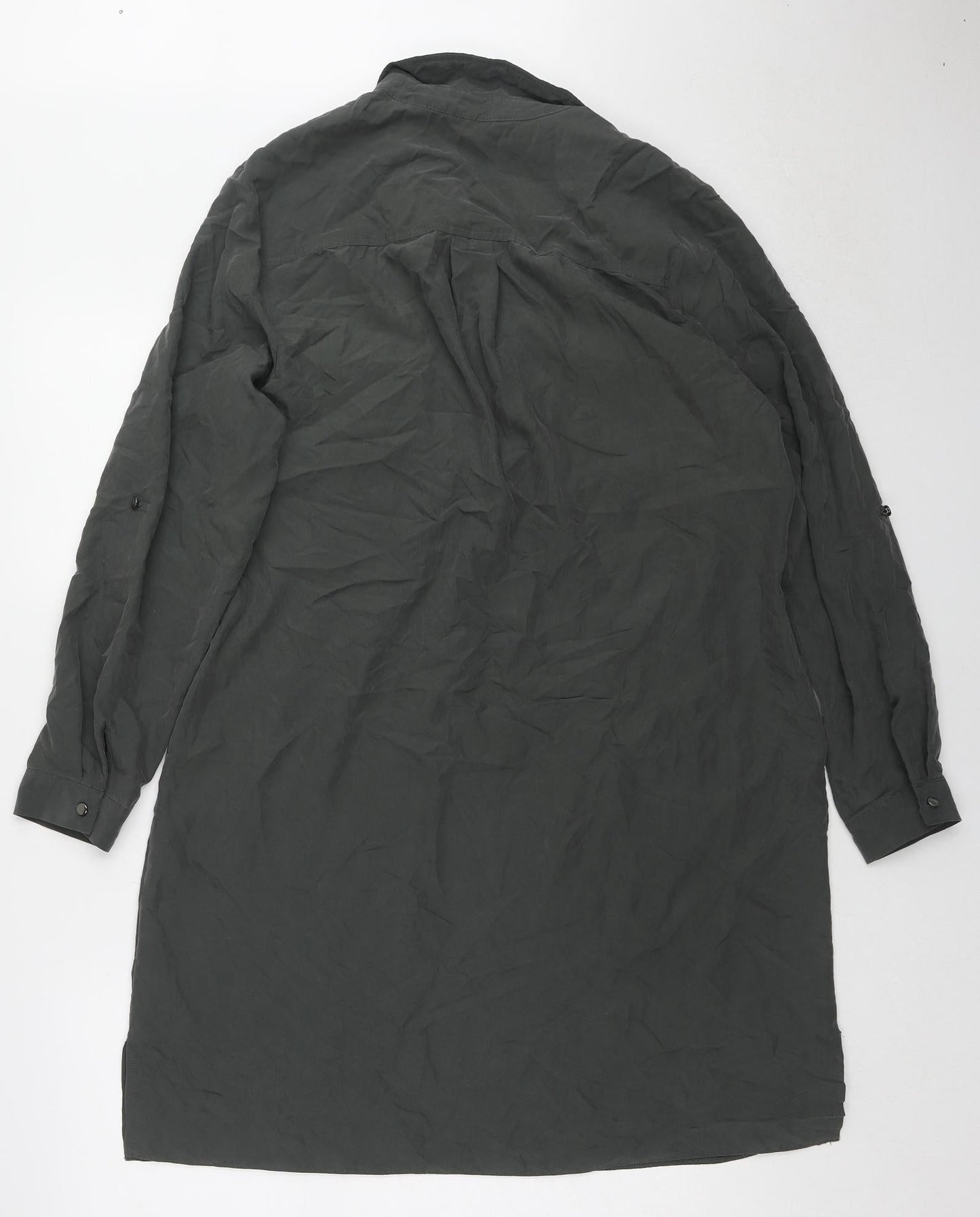 Principles Womens Green Modal Tunic Blouse Size 16 Collared