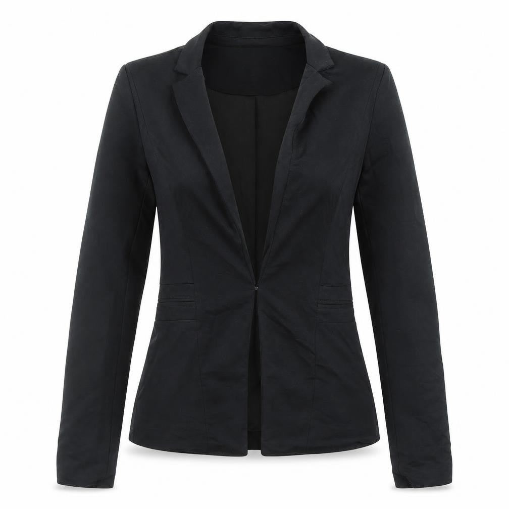 Bring on the night Womens Black Jacket Blazer Size M Hook & Eye