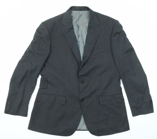 Marks and Spencer Mens Black Wool Jacket Suit Jacket Size 42 Regular