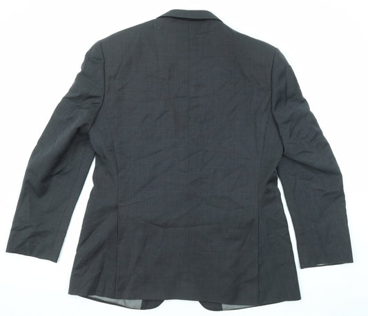 Marks and Spencer Mens Black Wool Jacket Suit Jacket Size 42 Regular