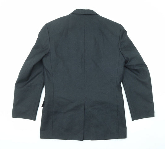 Hector Jones Mens Black Wool Jacket Suit Jacket Size 36 Regular