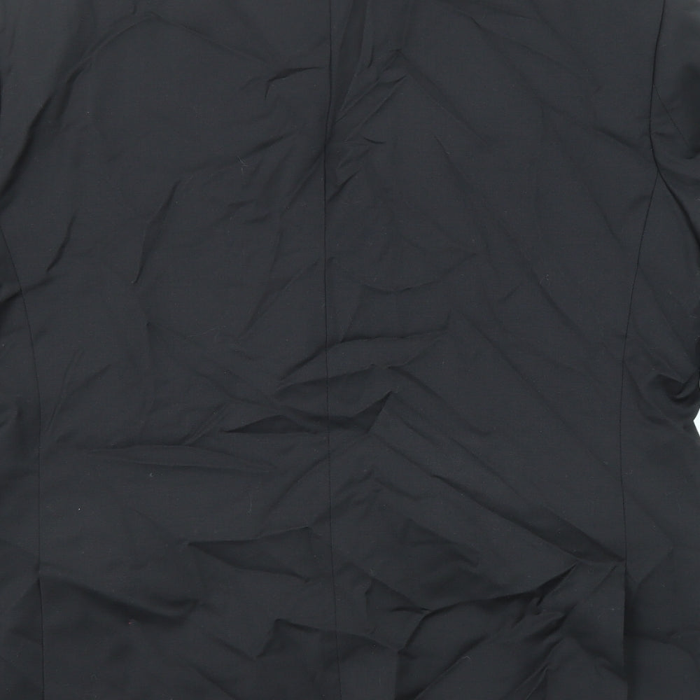 Marks and Spencer Mens Black Polyester Jacket Suit Jacket Size 40 Regular