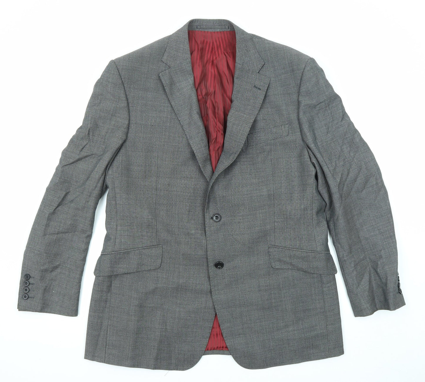 Marks and Spencer Mens Grey Wool Jacket Suit Jacket Size 42 Regular