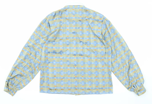 Ravens Womens Multicoloured Check Polyester Basic Button-Up Size 12 Collared