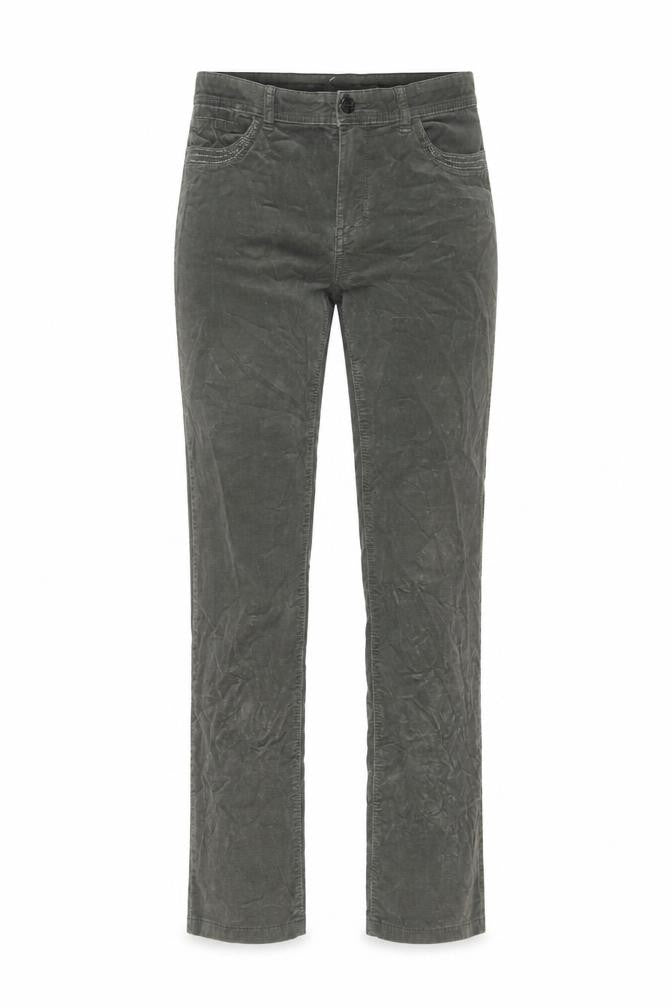 Per Una Womens Green Cotton Trousers Size 32 in L29 in Regular Zip