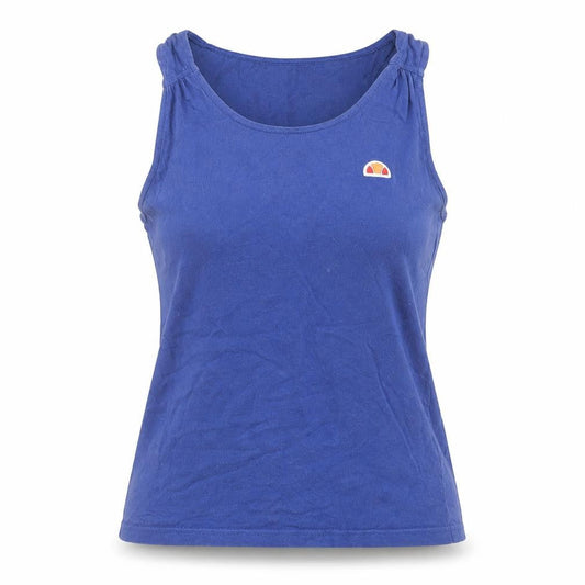 Womens UK Size 10 ellesse Blue Cotton Tank