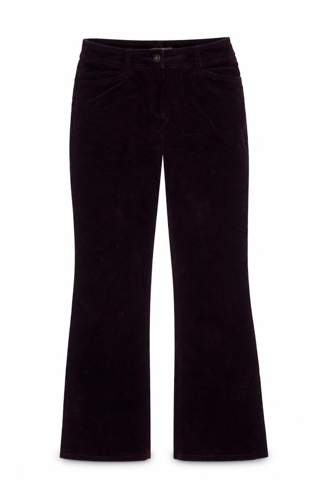 Monsoon Womens Purple Cotton Trousers Size 28 in L31 in Regular Zip