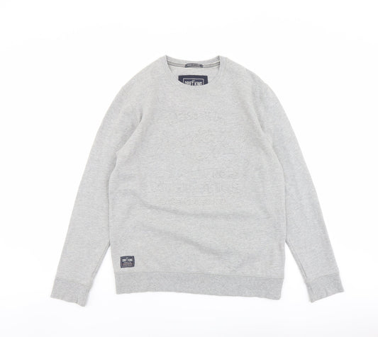 Drift King Mens Grey Cotton Pullover Sweatshirt Size M