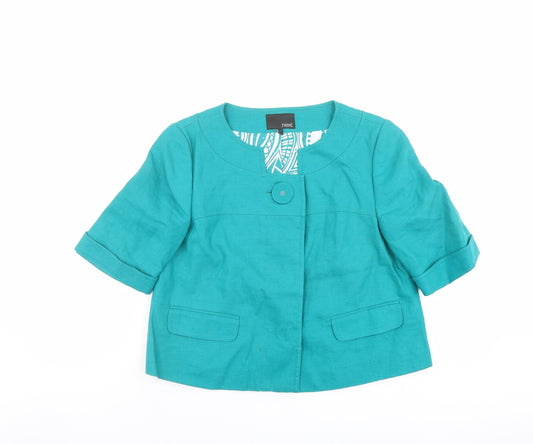 NEXT Womens Green Jacket Size 10 Button