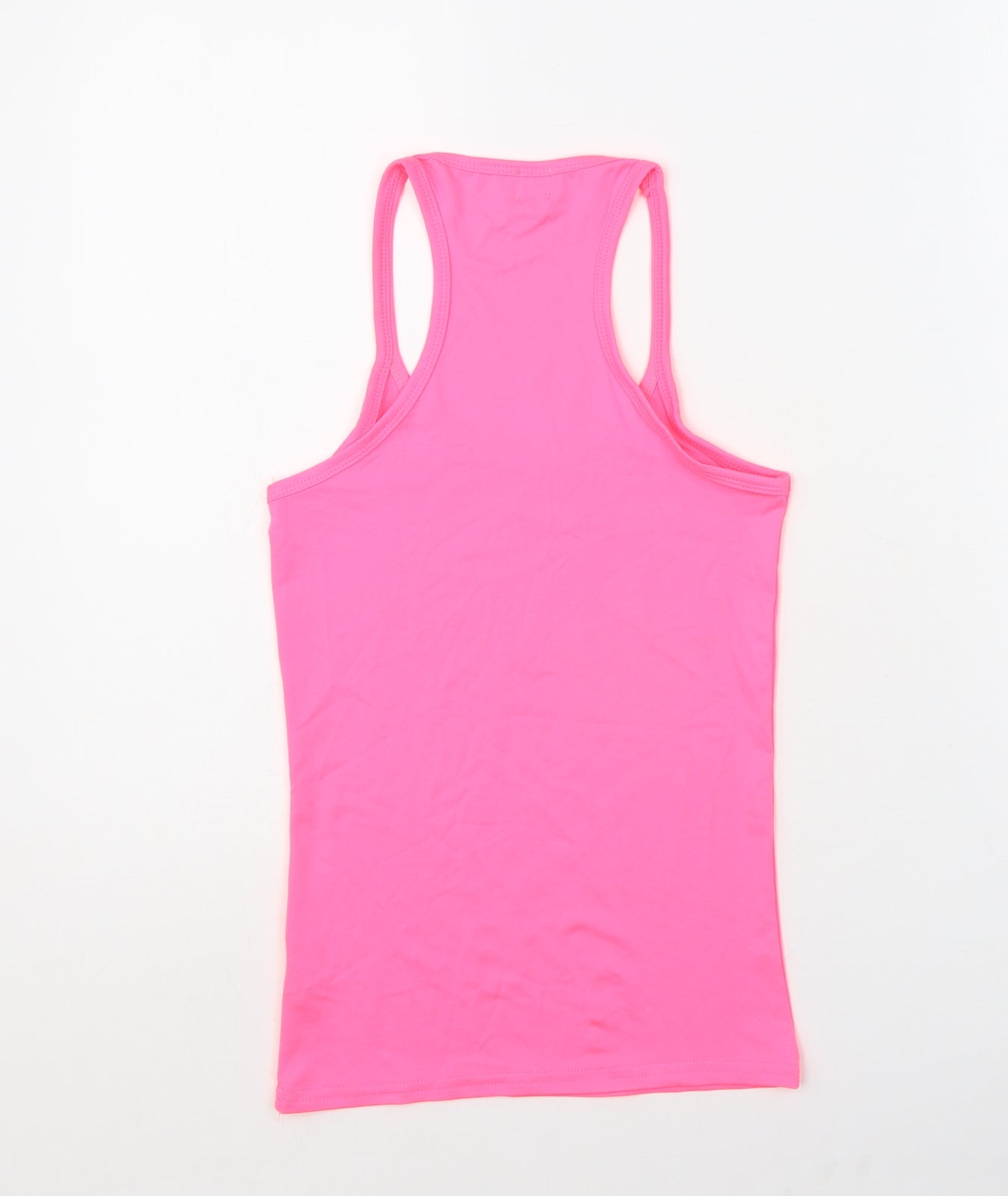Crazy Chick Girls Pink Polyester Basic Tank Size 11-12 Years Scoop Neck Pullover