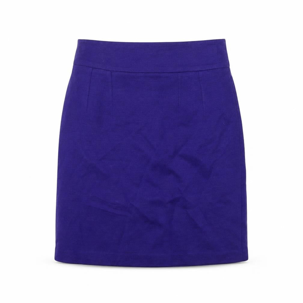 PAUL & JOE Womens Purple Acrylic A-Line Skirt Size 14 Zip