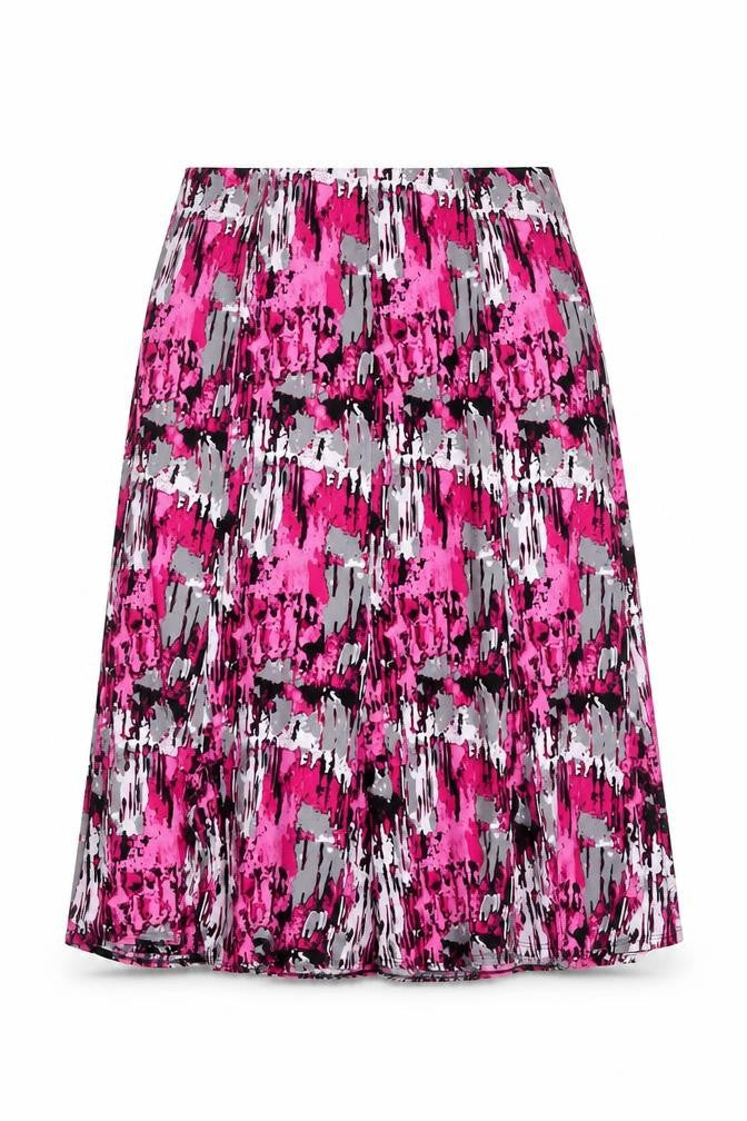 Saloos Womens Multicoloured Geometric Polyester A-Line Skirt Size 32 in