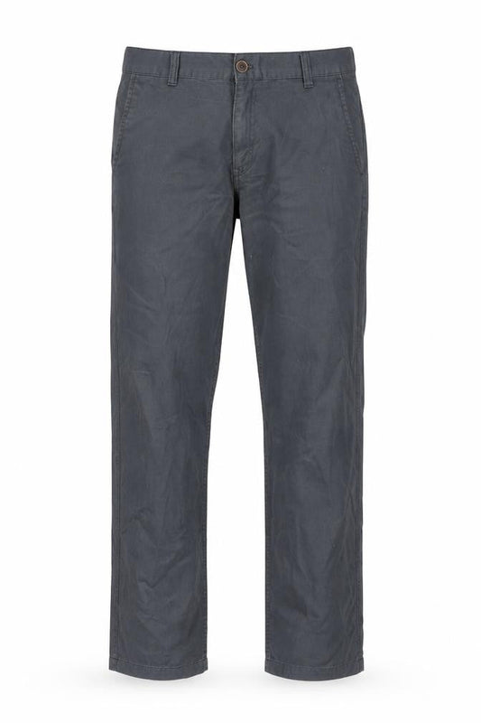 Timberland Mens Blue Striped Cotton Chino Trousers Size 33 in L32 in Regular Zip