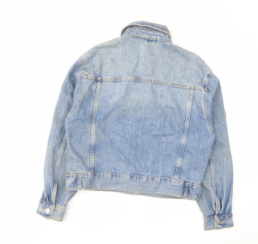 Topshop Womens Blue Jacket Size 8 Button