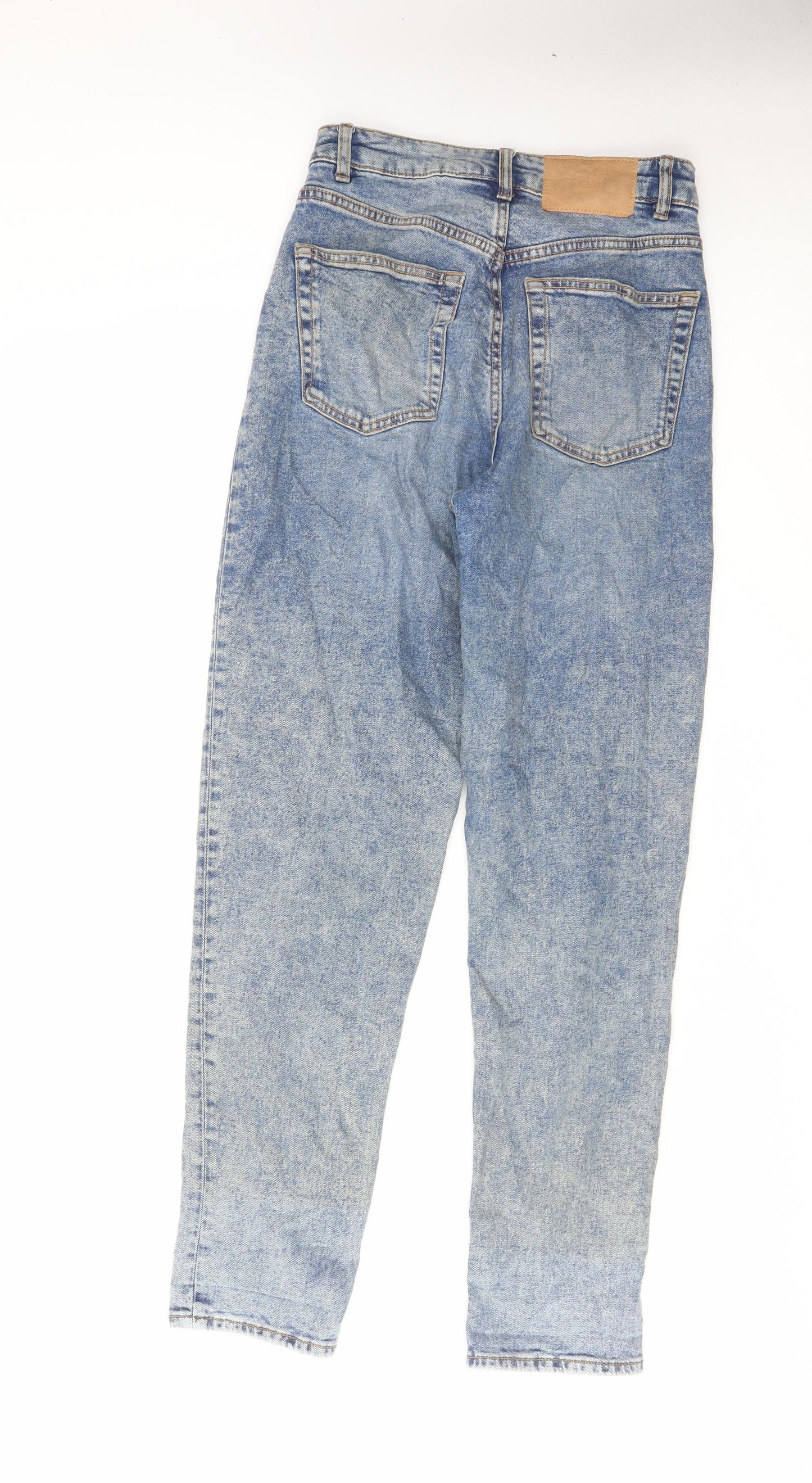 H&M Womens Blue Cotton Skinny Jeans Size 10 L29 in Regular Zip