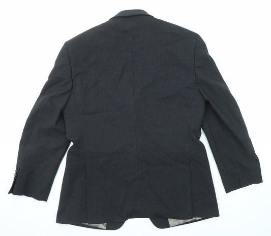 Marks and Spencer Mens Black Wool Jacket Suit Jacket Size 40 Regular