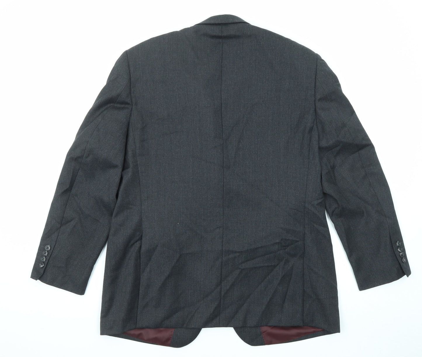 Greenwoods Mens Black Wool Jacket Suit Jacket Size 42 Regular