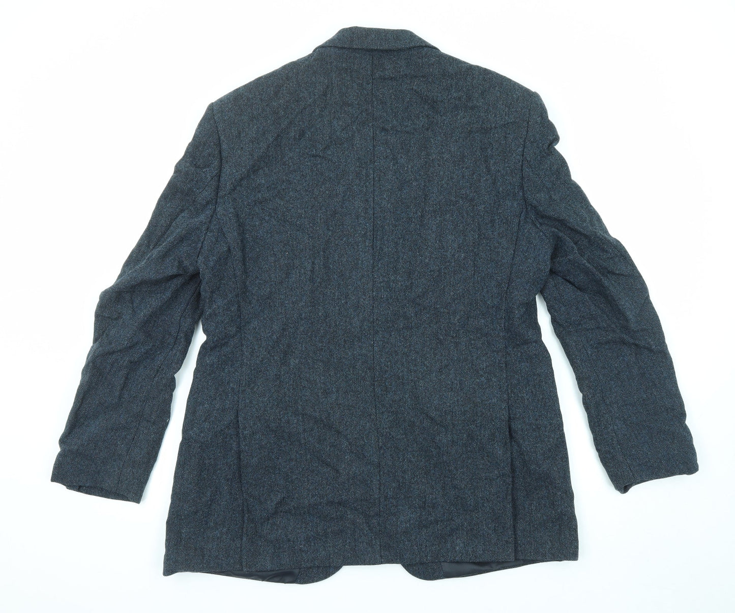 Marks and Spencer Mens Blue Wool Jacket Suit Jacket Size 42 Regular