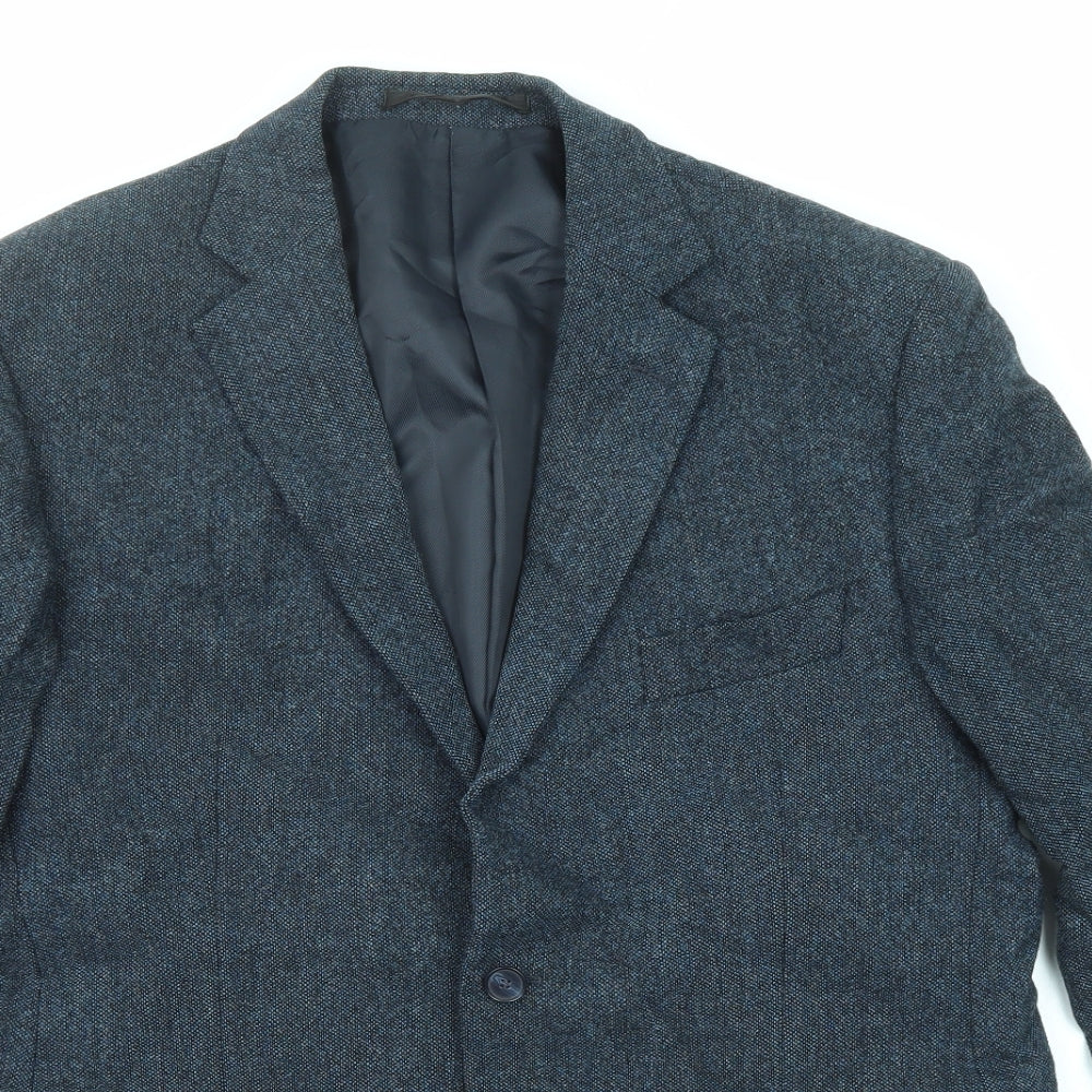 Marks and Spencer Mens Blue Wool Jacket Suit Jacket Size 42 Regular