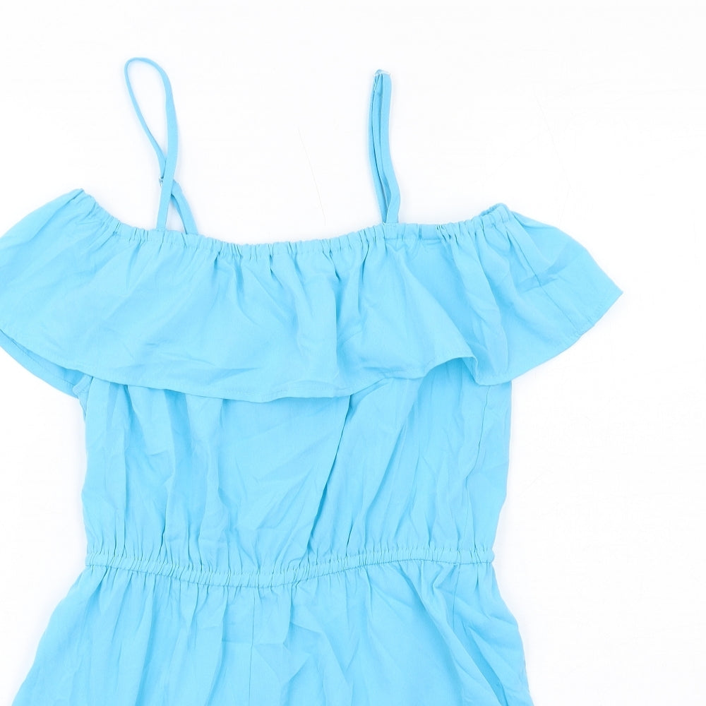 Be You Womens Blue Polyester Playsuit One-Piece Size 8 Pullover
