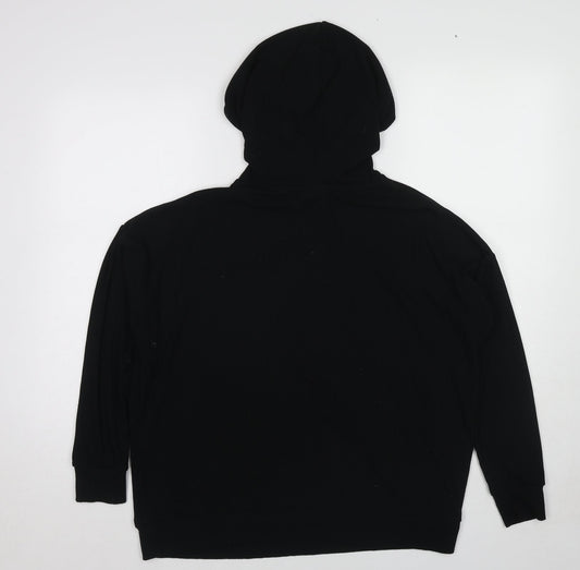 USA Pro Womens Black Polyester Pullover Hoodie Size 10 Pullover