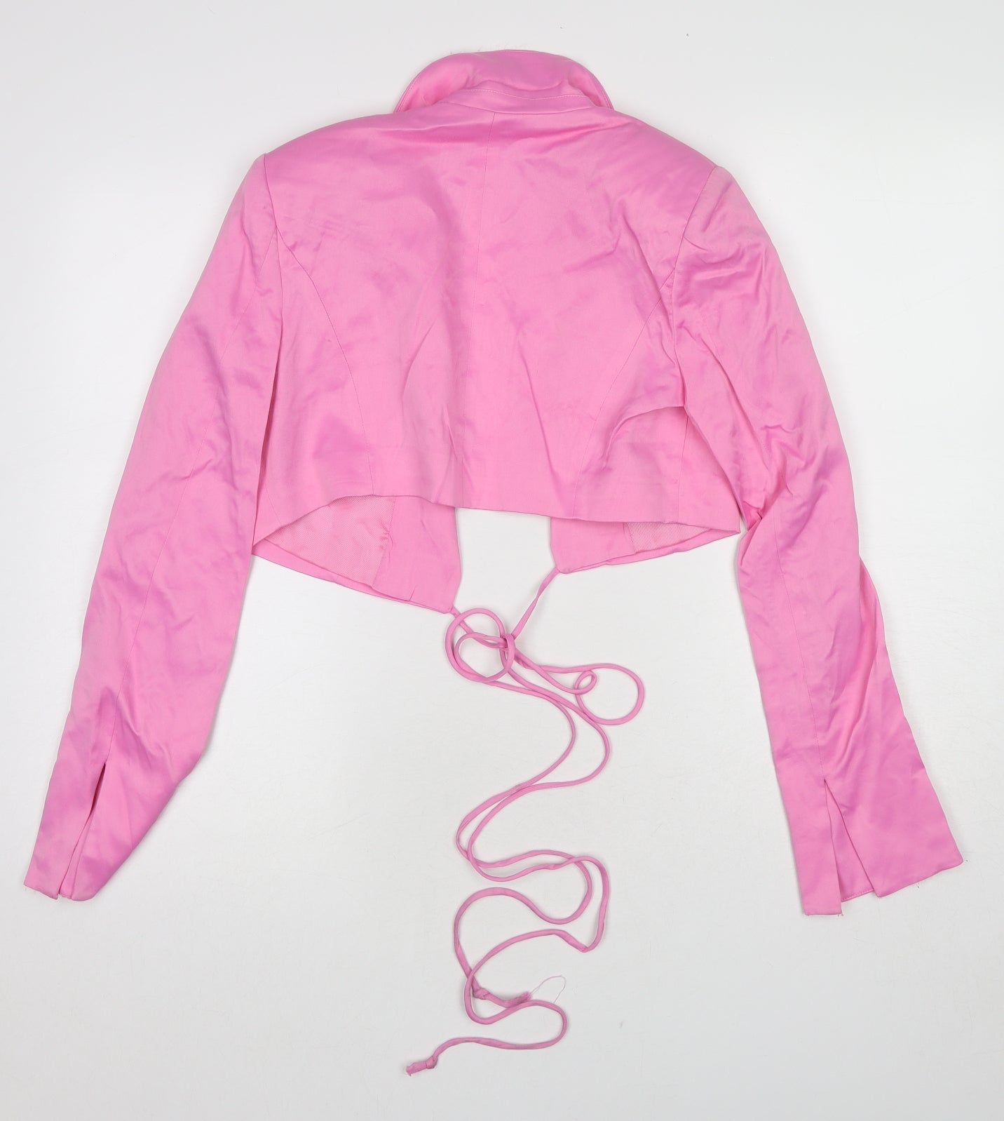 Zara Womens Pink Jacket Blazer Size XS Tie
