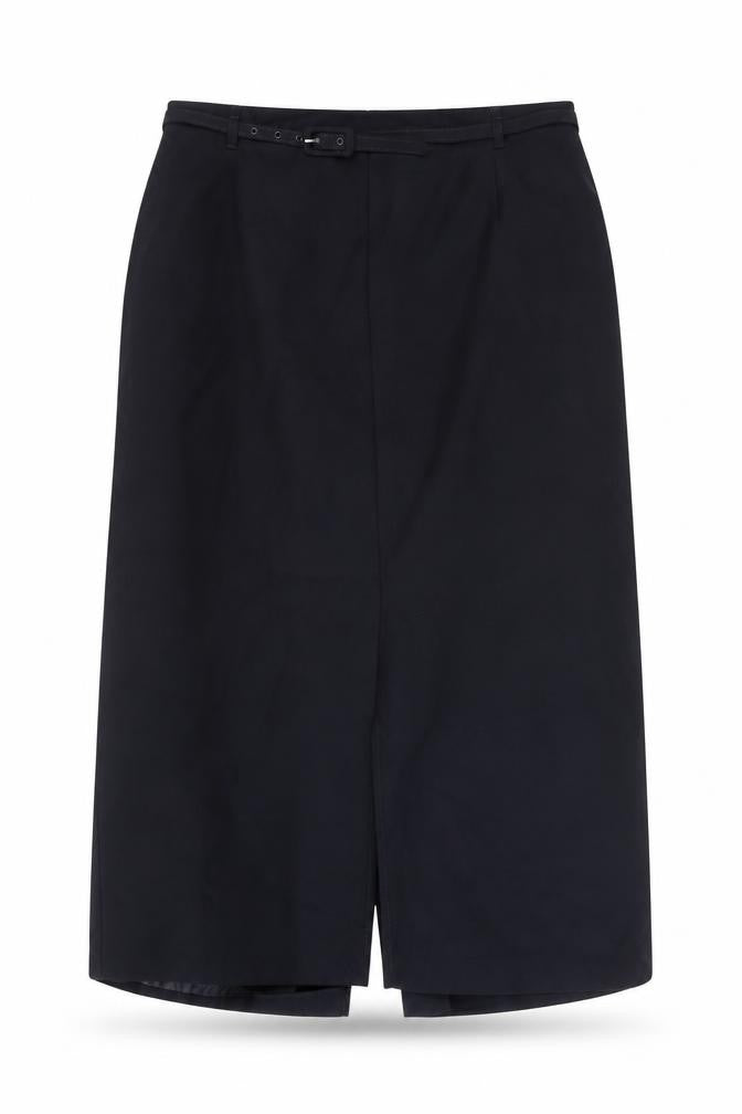 St Michael Womens Blue Polyester A-Line Skirt Size 20 Zip - Belt included