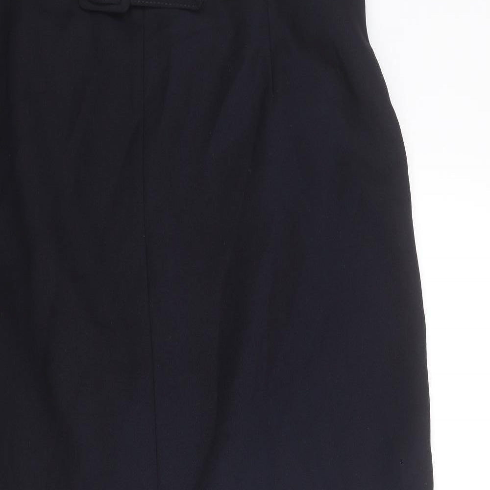 St Michael Womens Blue Polyester A-Line Skirt Size 20 Zip - Belt included