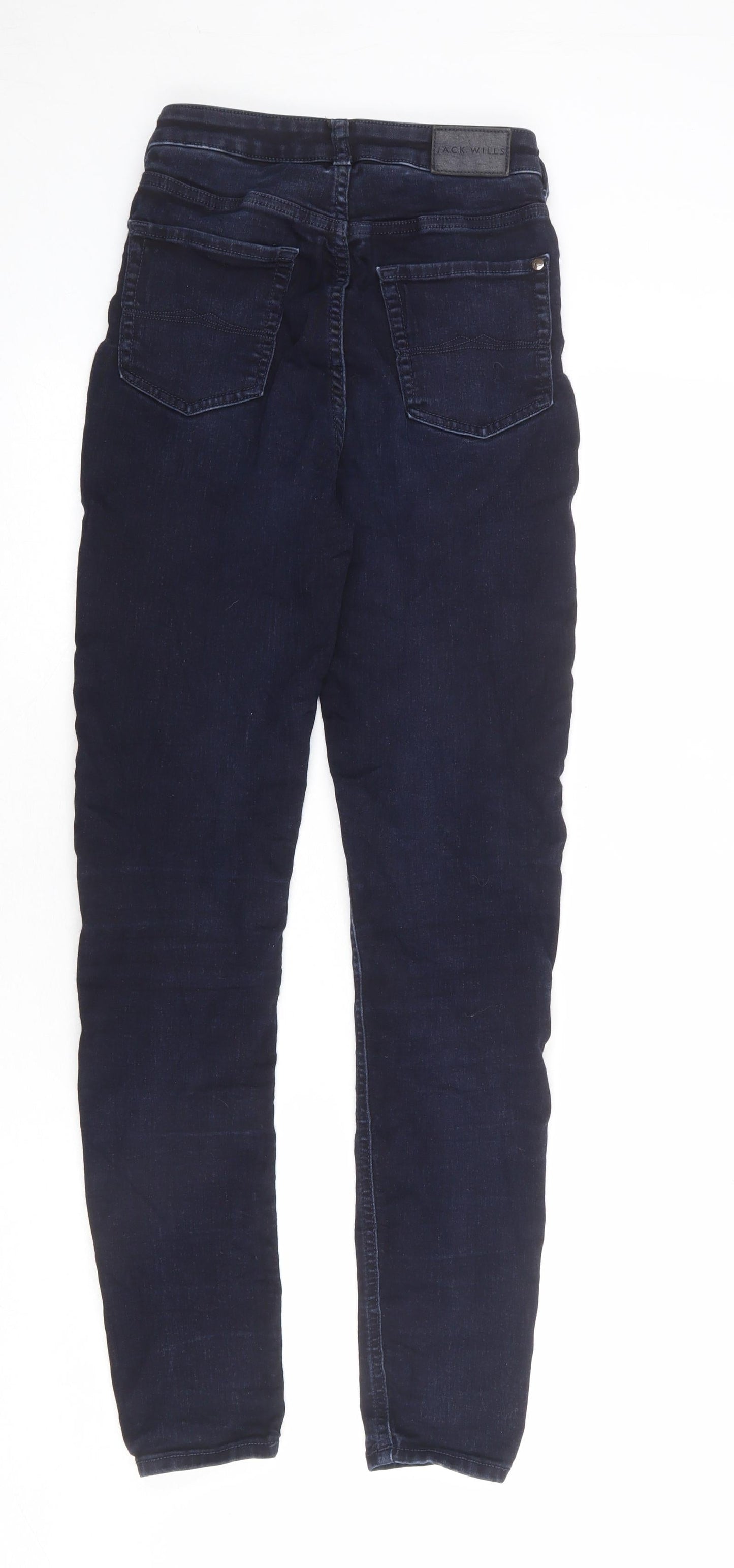 Jack Wills Mens Blue Cotton Skinny Jeans Size 28 in L30 in Regular Zip