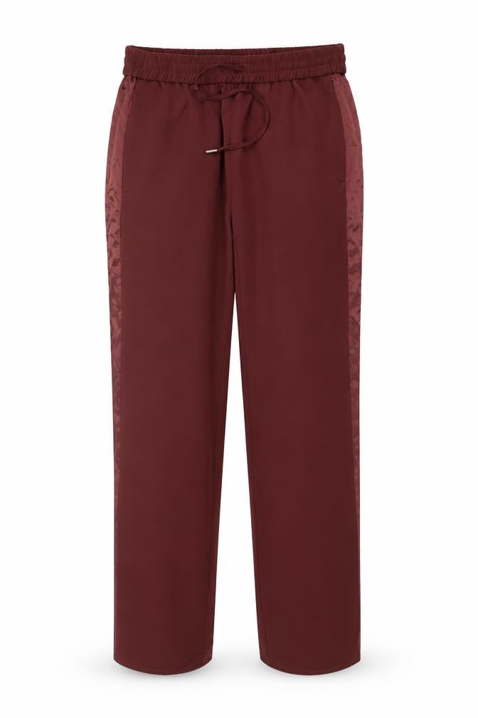H&M Womens Red Polyester Trousers Size 10 L29 in Regular Drawstring - Taped Side