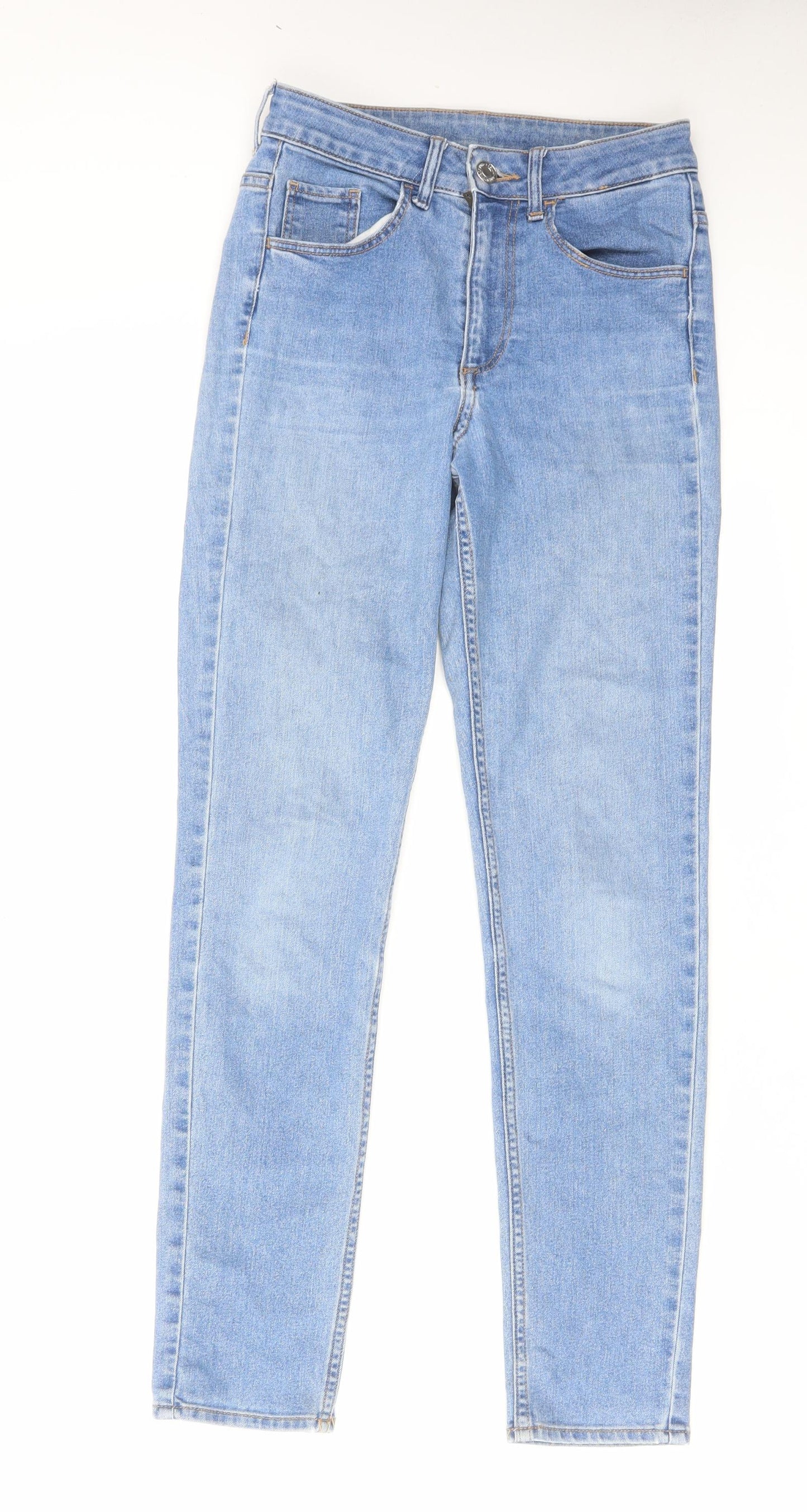 H&M Womens Blue Cotton Skinny Jeans Size 25 in L28 in Regular Zip