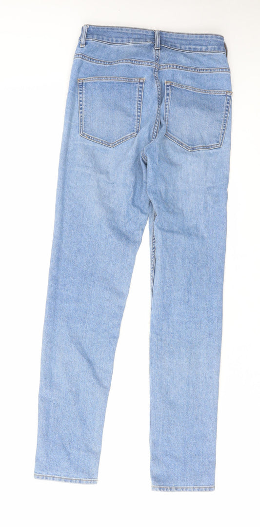 H&M Womens Blue Cotton Skinny Jeans Size 25 in L28 in Regular Zip
