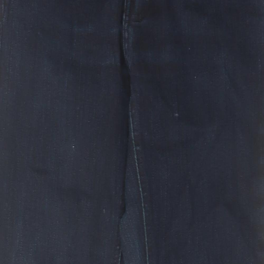 Disco Womens Blue Cotton Straight Jeans Size 8 L26 in Regular Zip