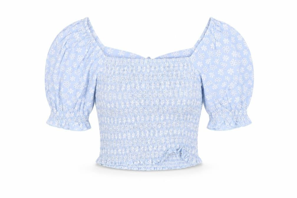 Womens UK Size S CIDER Blue Polyester Blouse