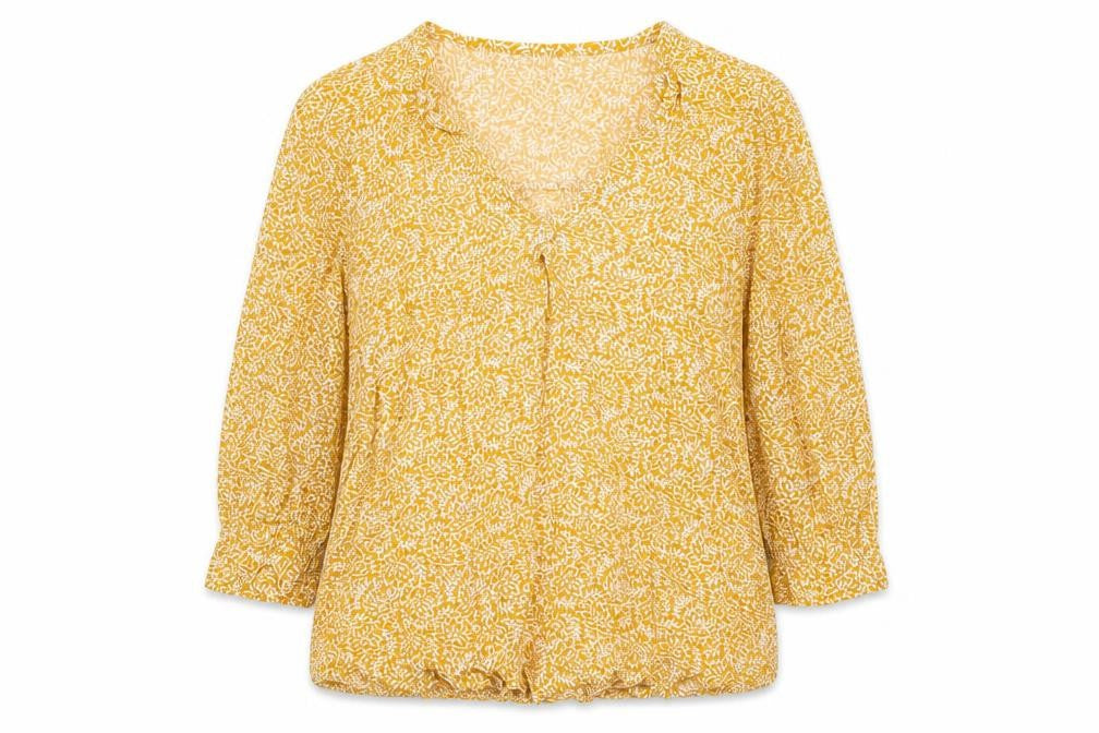 Womens UK Size S Gap Yellow Viscose Blouse