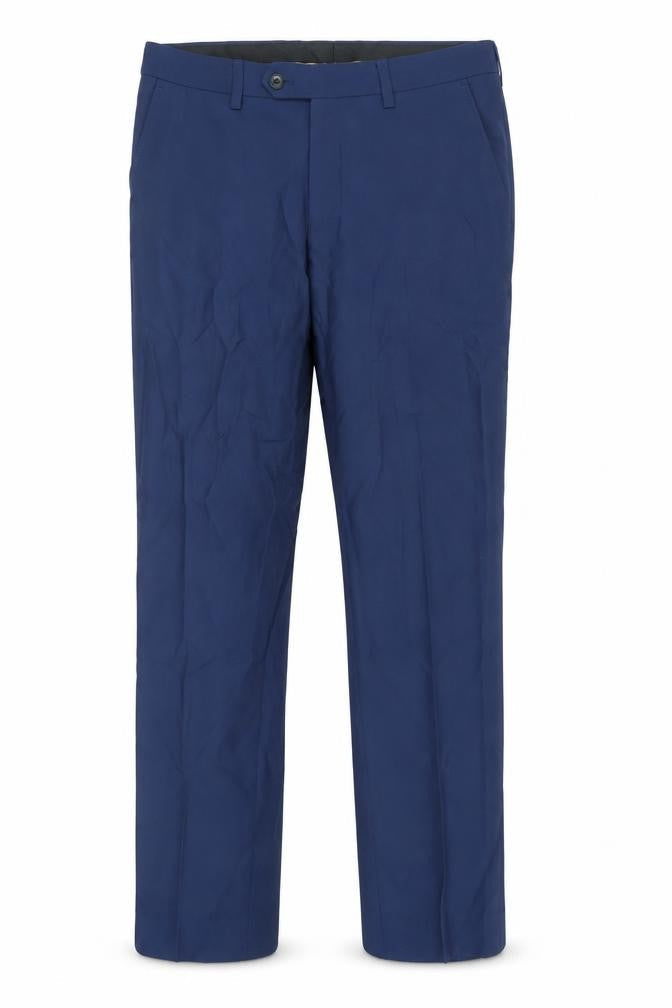 Marks and Spencer Mens Blue Polyester Trousers Size 30 in L31 in Regular Zip