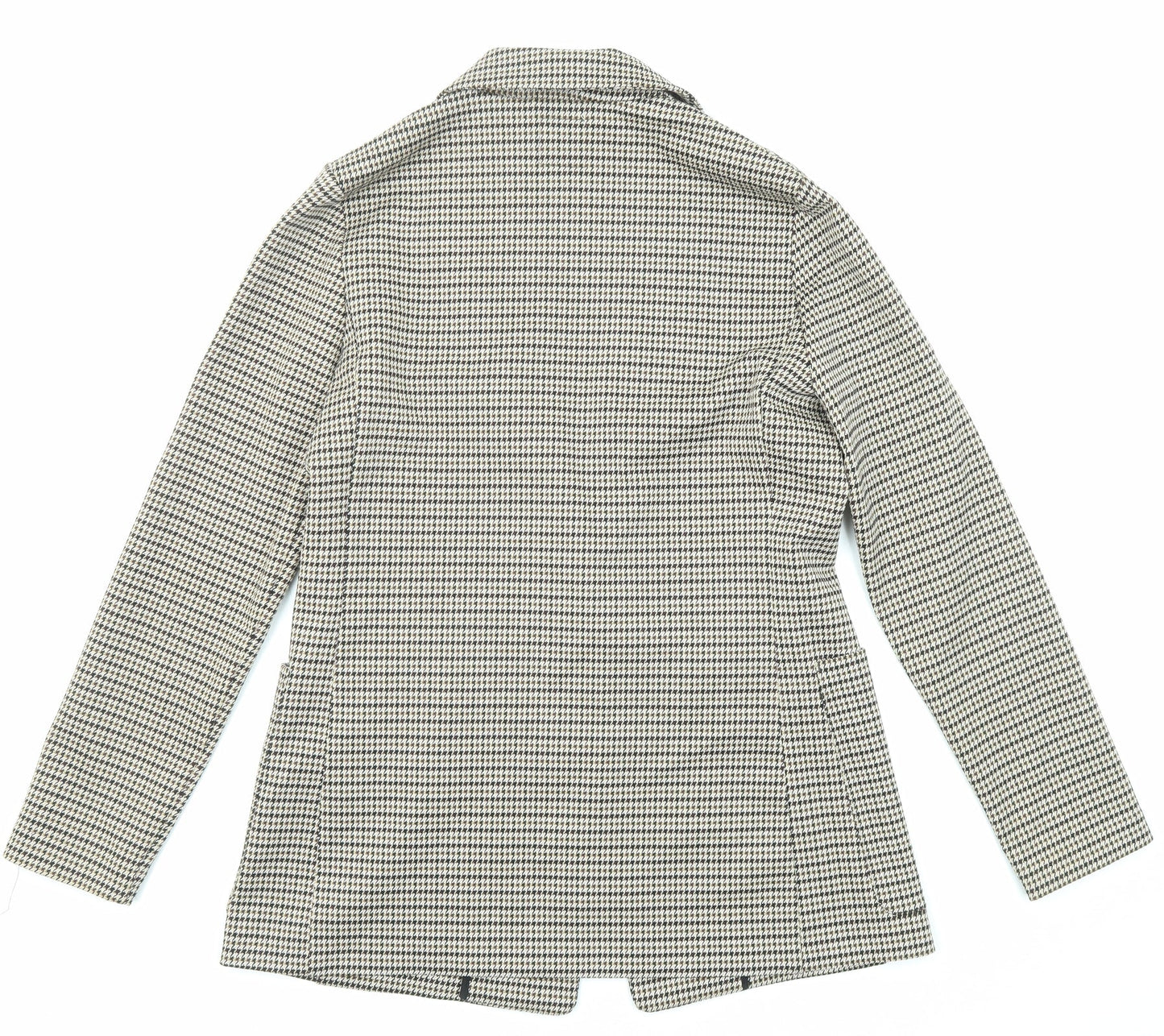 H&M Womens Multicoloured Geometric Jacket Blazer Size 10 Button