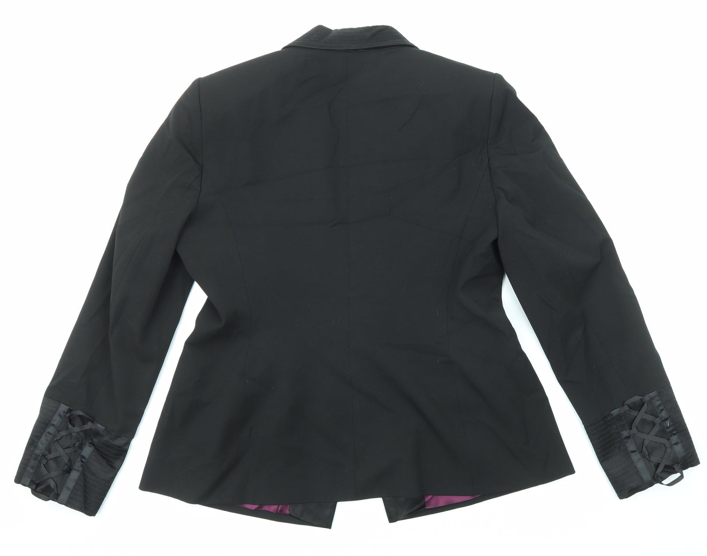 Spirit Womens Black Jacket Blazer Size 14 Button