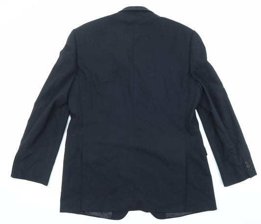 Marks and Spencer Mens Blue Wool Jacket Suit Jacket Size 42 Regular