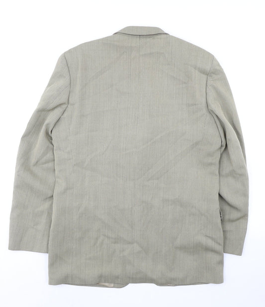 Gibson Mens Beige Polyester Jacket Suit Jacket Size 40 Regular