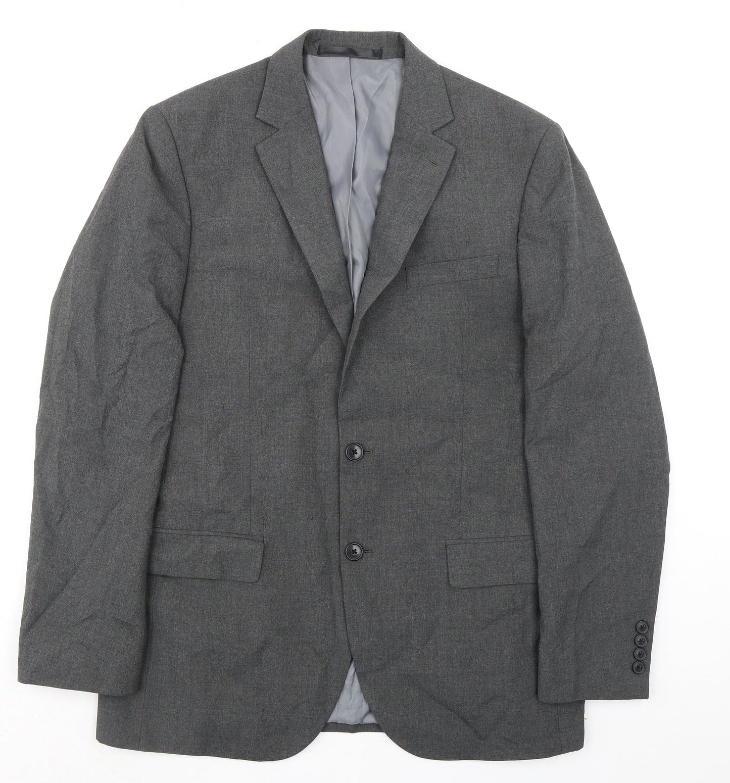 Marks and Spencer Mens Grey Polyester Jacket Suit Jacket Size 40 Regular